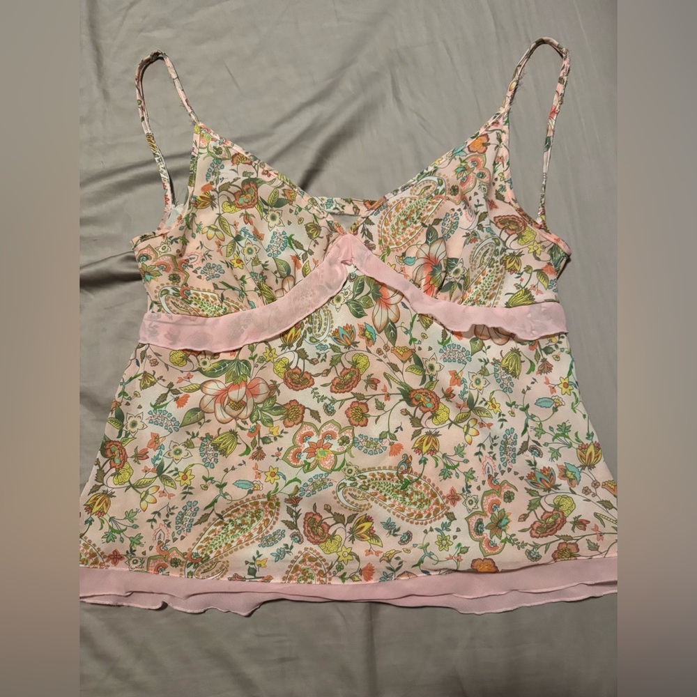 Floral Pink Camisole Top
